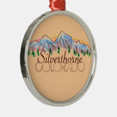 Ornement Rond Argenté Colorado de Silverthorne (Droite)