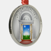 Ornement Rond Argenté Concept de porte d'occasion (Droite)