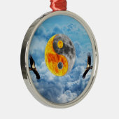 Ornement Rond Argenté Condor Love (Droite)