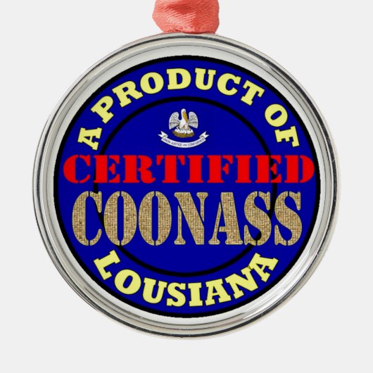ORNEMENT ROND ARGENTÉ COONASS (Devant)
