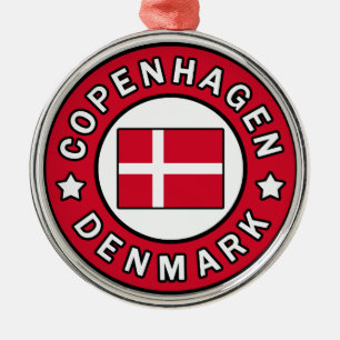 Ornement Rond Argenté Copenhague Danemark