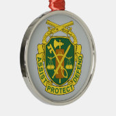 Ornement Rond Argenté Corps de police militaire (Droite)