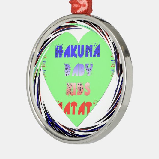 Ornement Rond Argenté Créez vos propres coeurs lumineux conception bébé (Gauche)