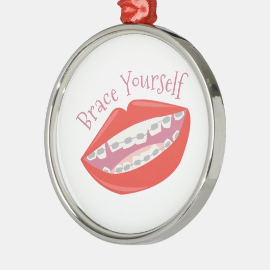 Ornement Rond Argenté Croisillon vous-même (Gauche)