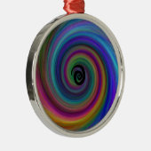 Ornement Rond Argenté Cyclone (Droite)