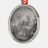 Ornement Rond Argenté Déclaration d'indépendance (Gauche)