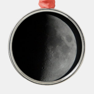 Ornement Rond Argenté Demi-lune