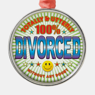Ornement Rond Argenté Divorcé totalement