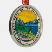 Ornement Rond Argenté Drapeau de symbole de république de l'Amérique de (Droite)