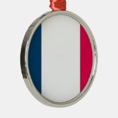 Ornement Rond Argenté Drapeau français (Droite)