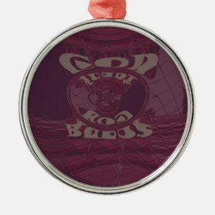 Ornement Rond Argenté Drôle Dieu bénit kenya Hakuna Matata Giraffes wov