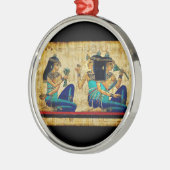 Ornement Rond Argenté Égypte ancienne 6 (Gauche)