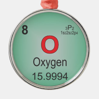 Ornement Rond Argenté Élément individuel de l'oxygène du Tableau