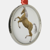 Ornement Rond Argenté Élevage du cheval (Droite)