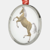 Ornement Rond Argenté Élevage du cheval (Gauche)