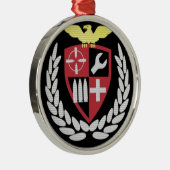 Ornement Rond Argenté Équipe d'airsoft de légionnaire (Droite)