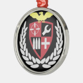 Ornement Rond Argenté Équipe d'airsoft de légionnaire (Gauche)