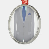 Ornement Rond Argenté Équipe le costume (Gauche)