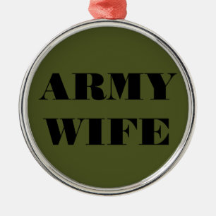 Ornement Rond Argenté Femme de l'armée