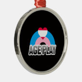 Ornement Rond Argenté Fierté de jeu d'âge (Droite)