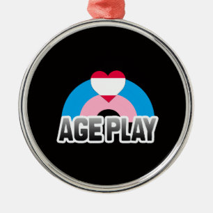 Ornement Rond Argenté Fierté de jeu d'âge