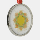 Ornement Rond Argenté Fleur Ethereal Lotus (Droite)