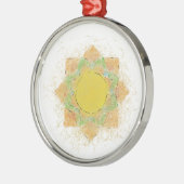 Ornement Rond Argenté Fleur Ethereal Lotus (Gauche)