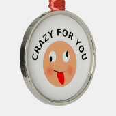 Ornement Rond Argenté Fou pour toi (Droite)