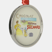 Ornement Rond Argenté Français Chocolat Victorian Candy Sucre (Droite)