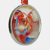 Ornement Rond Argenté Fred martin begonia aquarelle (Droite)