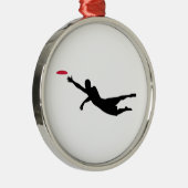 Ornement Rond Argenté Frisbee de golf de disque (Droite)