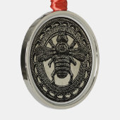 Ornement Rond Argenté Gaffez l'abeille (Droite)