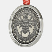 Ornement Rond Argenté Gaffez l'abeille (Gauche)