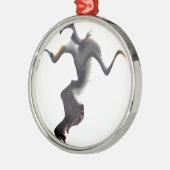 Ornement Rond Argenté Gannets-Oiseau de mer Abstrait (Gauche)