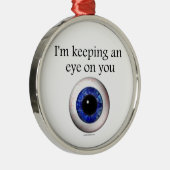 Ornement Rond Argenté Garder mon oeil sur vous (Droite)