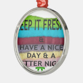 Ornement Rond Argenté garder sa liberté (Gauche)