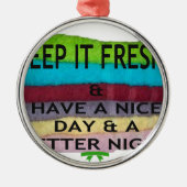 Ornement Rond Argenté garder sa liberté (Devant)