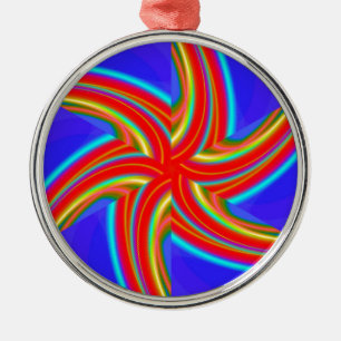 Ornement Rond Argenté géométrique 160614 (04)