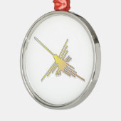 Ornement Rond Argenté Golden Nazca (Gauche)