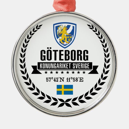 Ornement Rond Argenté Göteborg (Devant)