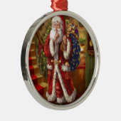 Ornement Rond Argenté Here Comes (Droite)