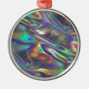 Ornement Rond Argenté holographique