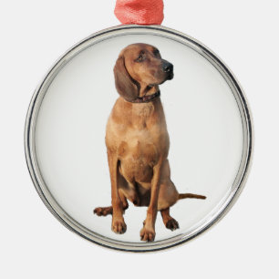 Ornement Rond Argenté Hound de cône à os (A)