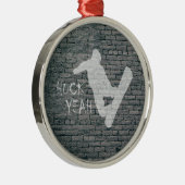 Ornement Rond Argenté Huck Yeah (Droite)