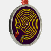 Ornement Rond Argenté HYPER LABYRINTH violet (Droite)