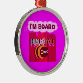 Ornement Rond Argenté Impression d'abeilles (Droite)