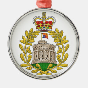 Ornement Rond Argenté Insigne de la Maison de Windsor