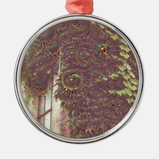 Ornement Rond Argenté Ivy Dreams (Devant)