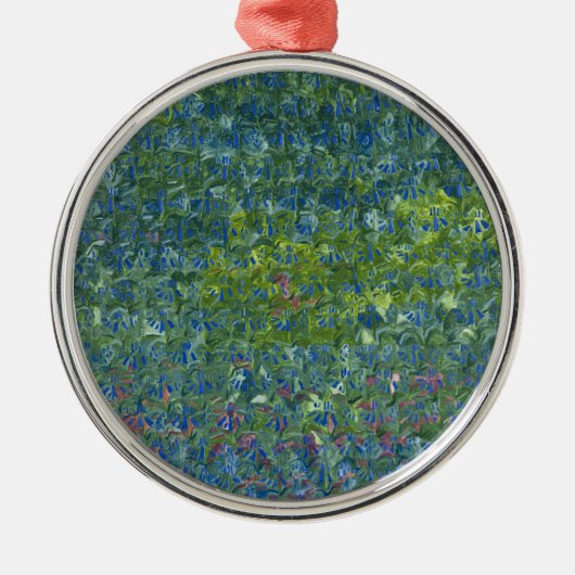 Ornement Rond Argenté Jacinthes des bois 2012 (Devant)