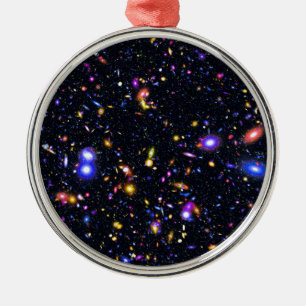 Ornement Rond Argenté James Webb Space Telescope Simulation - Pop Art